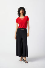 Load image into Gallery viewer, Silky Knit and Mesh Fitted T-Shirt