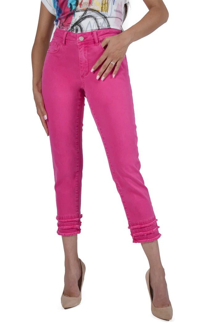 Fuchsia Woven Denim Pant